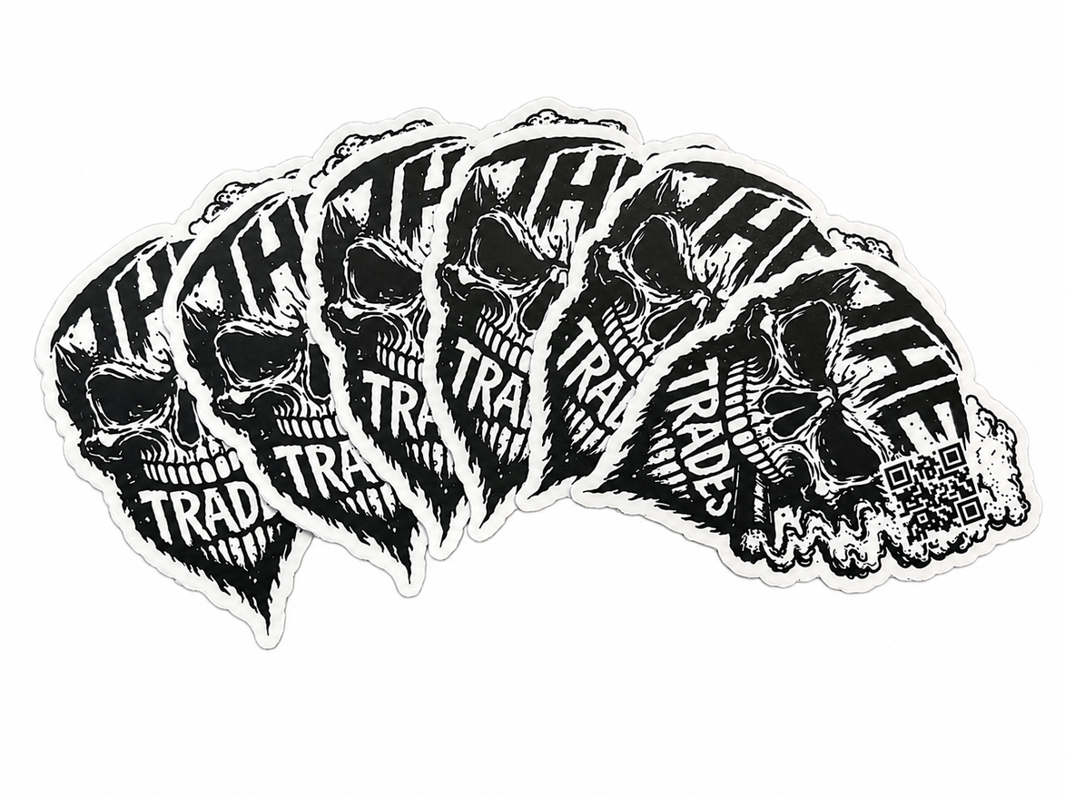 The Trades Skull Sticker Pack (6 Pack) - FREE SHIPPING
